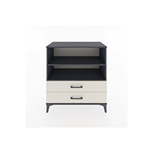 Hyperion Şifonyer 2 Raflı 2 Çekmeceli 88x44x96 Antrasit-aytaşı