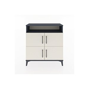 Arges Şifonyer 4 Raflı 4 Kapaklı 88x30x96 Antrasit-aytaşı