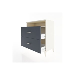 Hyperion Şifonyer Tek Raflı 2 Çekmeceli 88x44x96 Aytaşı-antrasit