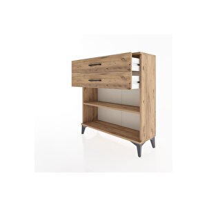 Arges Şifonyer Tek Raflı 2 Çekmeceli 88x30x96 Çam-çam