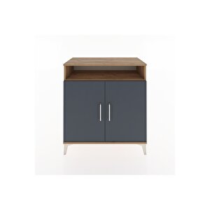 Hyperion Şifonyer Tek Raflı 2 Kapaklı 88x44x96 Çam-antrasit