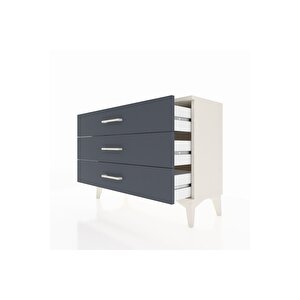 Arges Şifonyer 3 Çekmeceli 88x30x64 Aytaşı-antrasit
