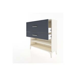 Arges Şifonyer Tek Raflı 2 Çekmeceli 88x30x96 Aytaşı-antrasit