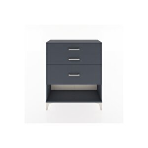 Arges Şifonyer 3 Çekmeceli 88x30x106 Antrasit-antrasit