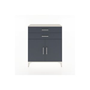 Arges Şifonyer 2 Raflı 2 Çekmeceli 2 Kapaklı 88x30x106 Aytaşı-antrasit