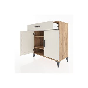 Hyperion Şifonyer 2 Raflı Tek Çekmeceli 2 Kapaklı 88x44x96 Çam-aytaşı