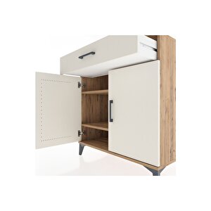 Hyperion Şifonyer 2 Raflı Tek Çekmeceli 2 Kapaklı 88x44x96 Çam-aytaşı