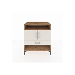 Kronos Şifonyer 3 Raflı Tek Çekmeceli 2 Kapaklı 88x59x96 Çam-aytaşı