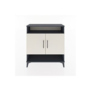 Arges Şifonyer 3 Raflı 2 Kapaklı 88x30x96 Antrasit-aytaşı