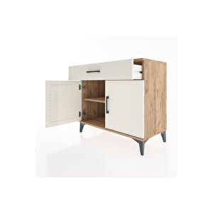 Hyperion Şifonyer Tek Raflı Tek Çekmeceli 2 Kapaklı 88x44x80 Çam-aytaşı