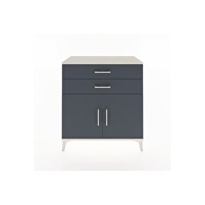 Hyperion Şifonyer 2 Raflı 2 Çekmeceli 2 Kapaklı 88x44x96 Aytaşı-antrasit