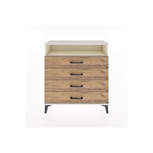Arges Şifonyer Tek Raflı 4 Çekmeceli 88x30x96 Aytaşı-çam