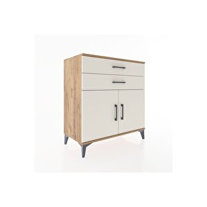 Hyperion Şifonyer Tek Raflı 2 Çekmeceli 2 Kapaklı 88x44x96 Çam-aytaşı