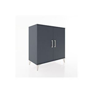 Hyperion Şifonyer 2 Raflı 2 Kapaklı 88x44x96 Antrasit-antrasit