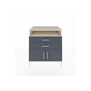 Kronos Şifonyer 2 Raflı 2 Çekmeceli 2 Kapaklı 88x59x96 Aytaşı-antrasit