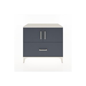 Hyperion Şifonyer 2 Raflı Tek Çekmeceli 2 Kapaklı 88x44x80 Aytaşı-antrasit