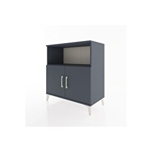 Hyperion Şifonyer 3 Raflı 2 Kapaklı 88x44x96 Antrasit-antrasit