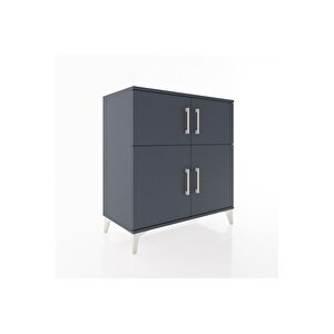 Hyperion Şifonyer 3 Raflı 4 Kapaklı 88x44x96 Antrasit-antrasit