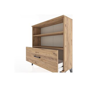 Arges Şifonyer 2 Raflı Tek Çekmeceli 88x30x96 Çam-çam
