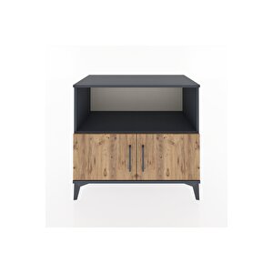 Hyperion Şifonyer 2 Raflı 2 Kapaklı 88x44x80 Antrasit-çam