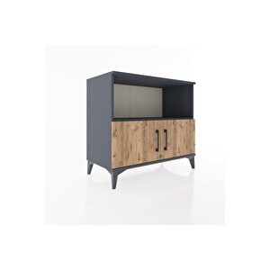 Hyperion Şifonyer 2 Raflı 2 Kapaklı 88x44x80 Antrasit-çam