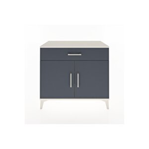 Hyperion Şifonyer 2 Raflı Tek Çekmeceli 2 Kapaklı 88x44x80 Aytaşı-antrasit