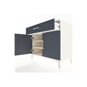 Hyperion Şifonyer 2 Raflı Tek Çekmeceli 2 Kapaklı 88x44x80 Aytaşı-antrasit