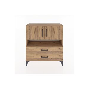 Arges Şifonyer 3 Raflı 2 Çekmeceli 2 Kapaklı 88x30x96 Çam-çam