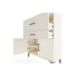 Arges Şifonyer Tek Raflı 2 Çekmeceli 2 Kapaklı 88x30x106 Aytaşı-aytaşı