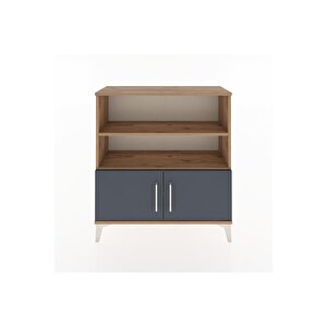 Arges Şifonyer 3 Raflı 2 Kapaklı 88x30x96 Çam-antrasit