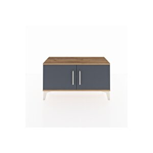 Arges Şifonyer Tek Raflı 2 Kapaklı 88x30x48 Çam-antrasit