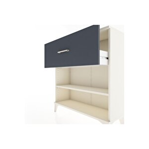 Arges Şifonyer Tek Raflı Tek Çekmeceli 88x30x96 Aytaşı-antrasit