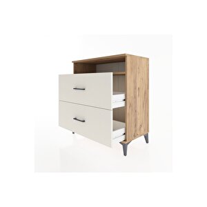 Hyperion Şifonyer Tek Raflı 2 Çekmeceli 88x44x96 Çam-aytaşı