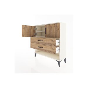 Arges Şifonyer 2 Raflı 2 Çekmeceli 2 Kapaklı 88x30x96 Aytaşı-çam