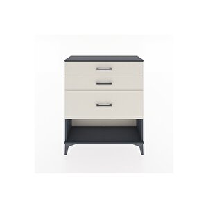 Arges Şifonyer 3 Çekmeceli 88x30x106 Antrasit-aytaşı