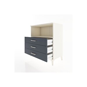 Hyperion Şifonyer Tek Raflı 3 Çekmeceli 88x44x96 Aytaşı-antrasit