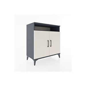 Hyperion Şifonyer Tek Raflı 2 Kapaklı 88x44x96 Antrasit-aytaşı