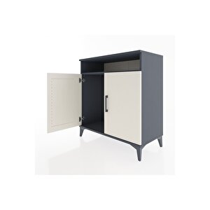 Hyperion Şifonyer Tek Raflı 2 Kapaklı 88x44x96 Antrasit-aytaşı