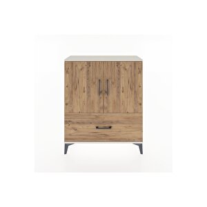 Arges Şifonyer 2 Raflı Tek Çekmeceli 2 Kapaklı 88x30x106 Aytaşı-çam