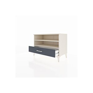 Hyperion Şifonyer 2 Raflı Tek Çekmeceli 88x44x64 Aytaşı-antrasit