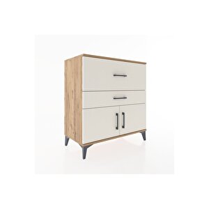 Hyperion Şifonyer 2 Çekmeceli 2 Kapaklı 88x44x96 Çam-aytaşı