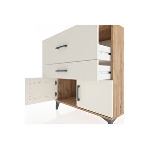Hyperion Şifonyer 2 Çekmeceli 2 Kapaklı 88x44x96 Çam-aytaşı