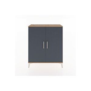 Arges Şifonyer 2 Raflı 2 Kapaklı 88x30x106 Çam-antrasit