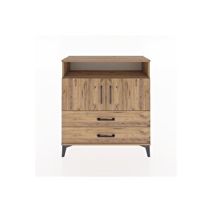 Arges Şifonyer 3 Raflı 2 Çekmeceli 2 Kapaklı 88x30x96 Çam-çam