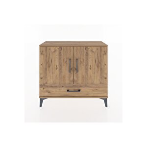 Arges Şifonyer 2 Raflı Tek Çekmeceli 2 Kapaklı 88x30x80 Çam-çam