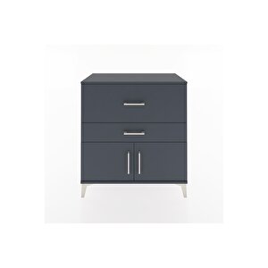 Hyperion Şifonyer 2 Çekmeceli 2 Kapaklı 88x44x96 Antrasit-antrasit