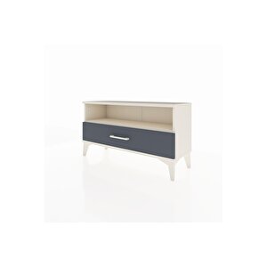 Arges Şifonyer Tek Raflı Tek Çekmeceli 88x30x48 Aytaşı-antrasit