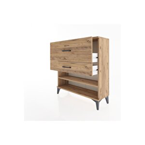 Arges Şifonyer Tek Raflı 2 Çekmeceli 88x30x96 Çam-çam