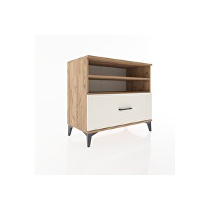 Hyperion Şifonyer 2 Raflı Tek Çekmeceli 88x44x80 Çam-aytaşı