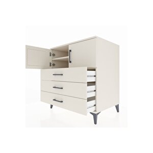 Kronos Şifonyer 2 Raflı 3 Çekmeceli 2 Kapaklı 88x59x96 Aytaşı-aytaşı